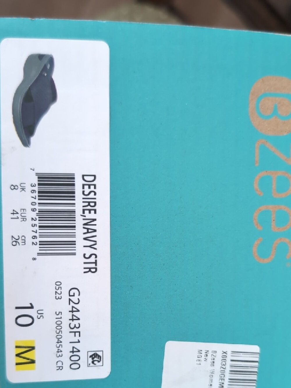 NWT Bzees "Desire" Navy Blue Stretch Slide In SandalsUS Size 10, EU 41